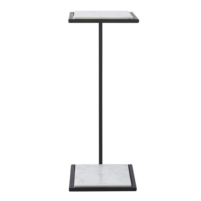 Front view of Renwil Danica modern marble side table