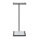 Front view of Renwil Danica modern marble side table