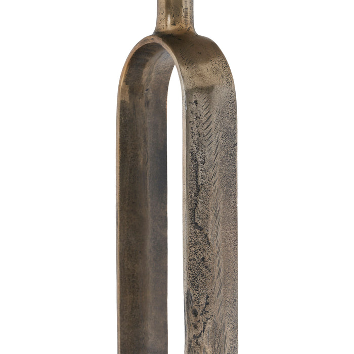 Close-up detail of Renwil Irene antique brass plated aluminum base