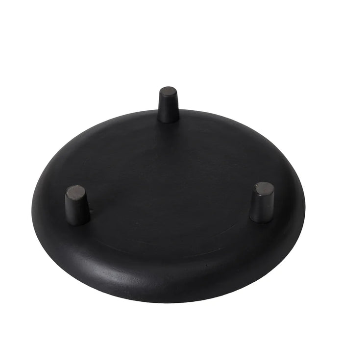 Underside view of the Renwil Kaleido black tray showing three tapered feet