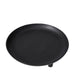 Angled top view of the Renwil Kaleido round matte black decorative tray