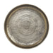 Top view of the Renwil Kaleido round tray with textured antique brass finish