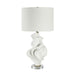 Full view of the Renwil Kombu contemporary table lamp with aged brass accents