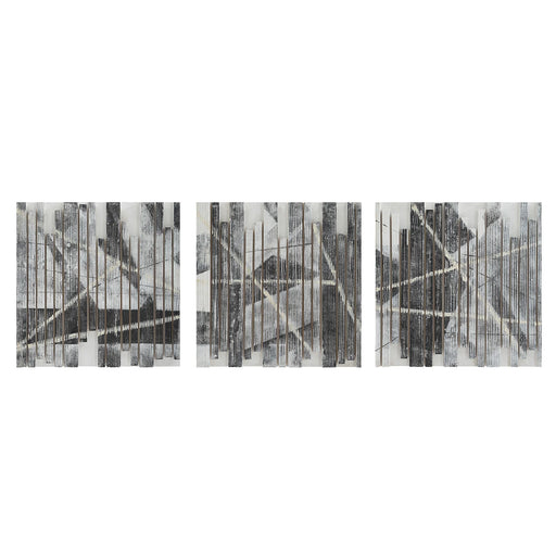 Renwil Lyon hand-painted wood wall art set of three