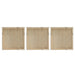 Back view of the three Renwil Lyon wood wall art panels and hanging hardware