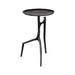 Side profile of Renwil Maadi sculptural dark bronze accent table