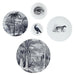 Renwil Maliya W6719 set of five blue and white porcelain decorative wall plates