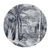 Large Renwil Maliya porcelain wall plate featuring a detailed botanical jungle scene
