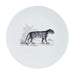 Renwil Maliya decorative porcelain wall plate featuring a black leopard illustration