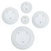 Back view of Renwil Maliya porcelain wall plates showing the wall-mounting hardware