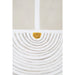 Close-up of the curved linework and gold accent on Renwil Martia canvas wall art