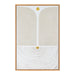 Renwil Martia hand-painted abstract canvas wall art with a white oak floating frame
