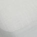 Close-up of the Meline bench textured ivory cotton tweed upholstery