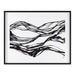 Renwil Mica PA0037 oversized black and white abstract print in a black wood frame