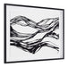 Angled view of Renwil Mica abstract printed wall art under glass