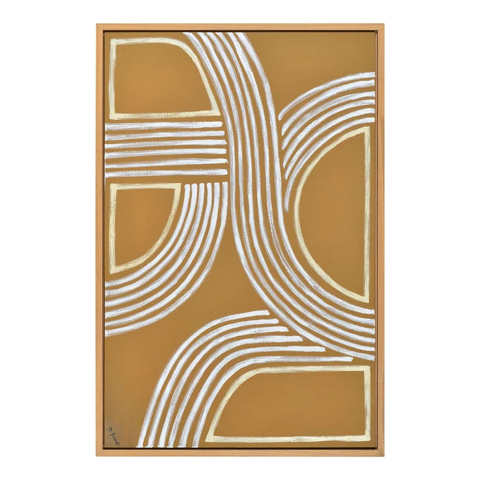Renwil Milestone geometric canvas art displayed vertically using its two-way hanging design