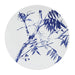 Renwil Narine blue and white porcelain wall plate featuring birds, branches and leaves