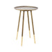 Renwil Pawn accent table in antique and polished brass finish front view