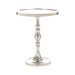 Full product view of Renwil Romina nickel accent table with pedestal base