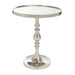 Renwil Romina nickel accent table in raw nickel finish front product view