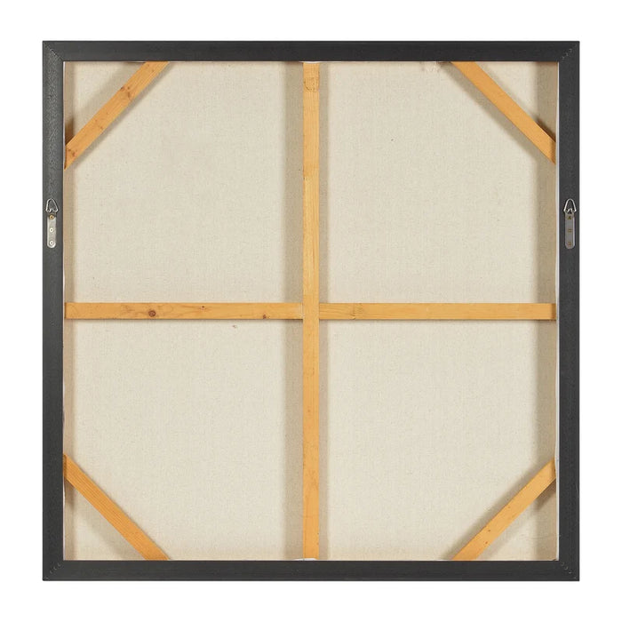 Back view of Renwil Saltoro canvas wall art showing the wooden supports and hanging hardware