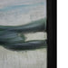 Close-up of the textured canvas and dark brown floating frame on Renwil Saltoro wall art