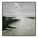 Renwil Saltoro OL2068 hand-painted seaside canvas art in white, grey and forest green