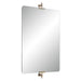 Angled view of Renwil Sodalite frameless rectangular wall mirror
