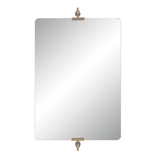 Renwil Sodalite wall mirror with plated champagne decorative brackets