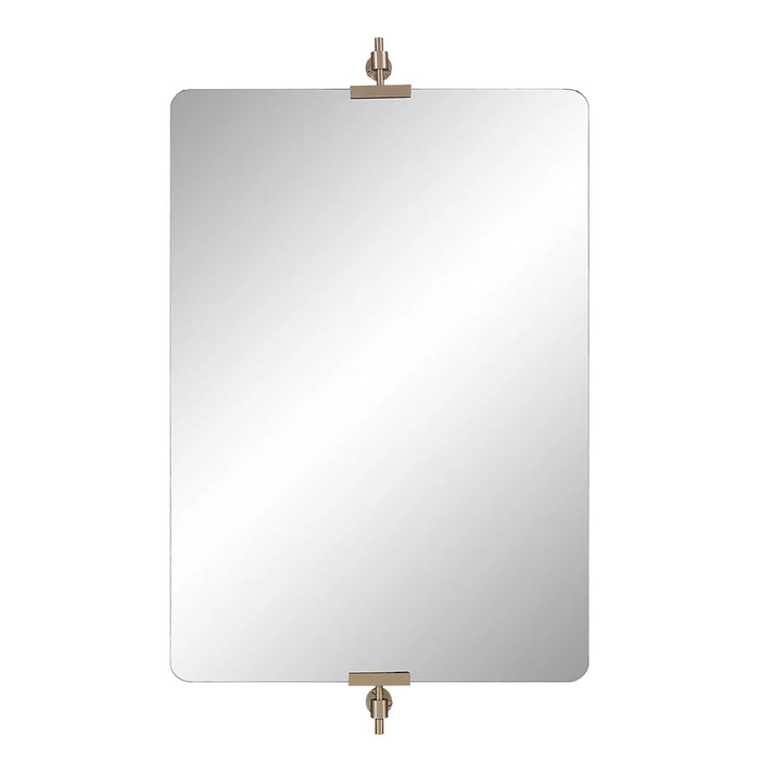 Renwil Sodalite wall mirror with plated champagne decorative brackets