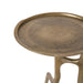 Close-up detail of Renwil Tosca antique brass tabletop texture and finish