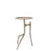 Renwil Tosca sculptural brass side table with antique brass finish
