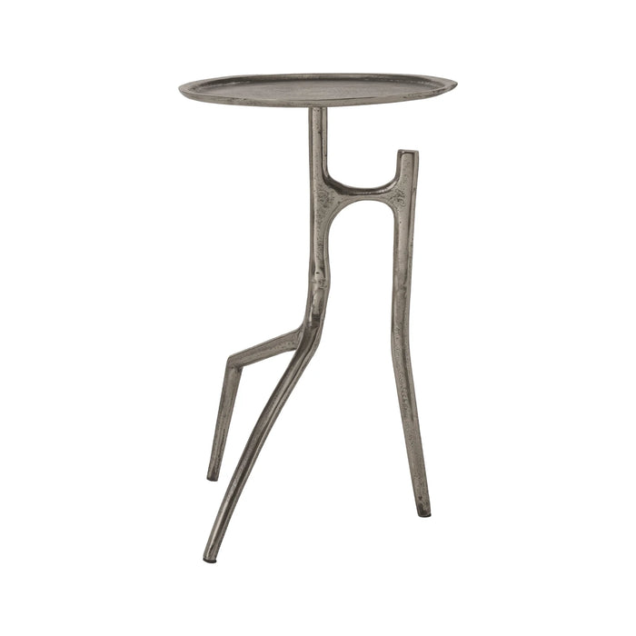Renwil Tosco sculptural side table in antique nickel finish