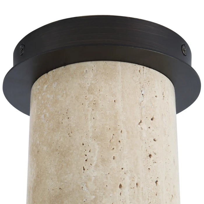 Dark antique bronze steel canopy on the Renwil Umberto ceiling light