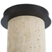 Dark antique bronze steel canopy on the Renwil Umberto ceiling light
