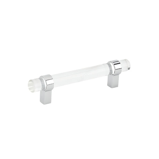 Richelieu 0206 Modern Glass and Metal Pull - 5’’ - Cabinet Pull