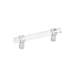 Richelieu 0206 Modern Glass and Metal Pull - 5’’ - Cabinet Pull