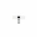0206 Modern Glass and Metal T-Knob - Glass - Cabinet Knob