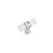 0206 Modern Glass and Metal T-Knob - Glass - Cabinet Knob
