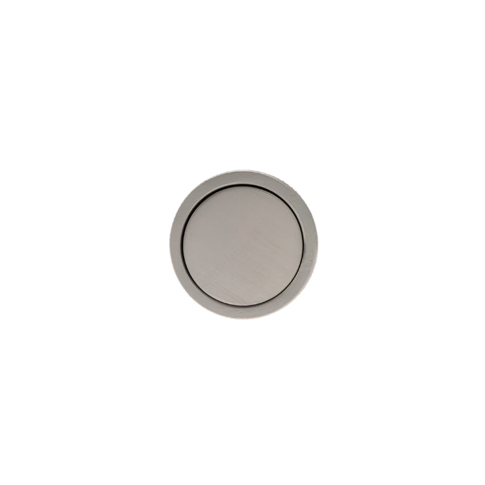 Richelieu 2065 cabinet knob in brushed nickel front view