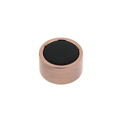 2065 Modern Metal Knob - Matte Black and Bright Oriental Bronze - Cabinet Knob
