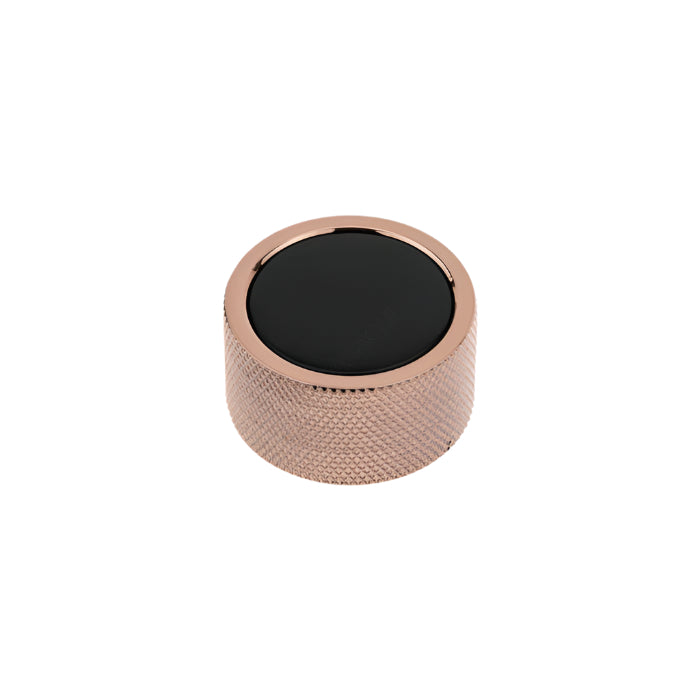 2065 Modern Metal Knob - Matte Black and Bright Oriental Bronze - Cabinet Knob