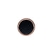 Richelieu 2065 cabinet knob in brushed copper and black front view