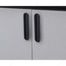 Richelieu 2585 sculpted cabinet pull installed on modern cabinet doors