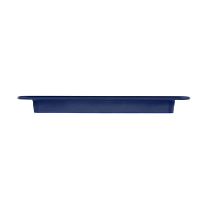 Richelieu 2585 sculpted cabinet pull in sapphire blue front view