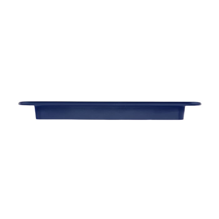 Richelieu 2585 sculpted cabinet pull in sapphire blue front view