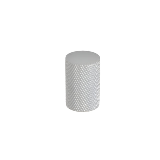 Richelieu 3060 knurled cylindrical cabinet knob in aluminum finish