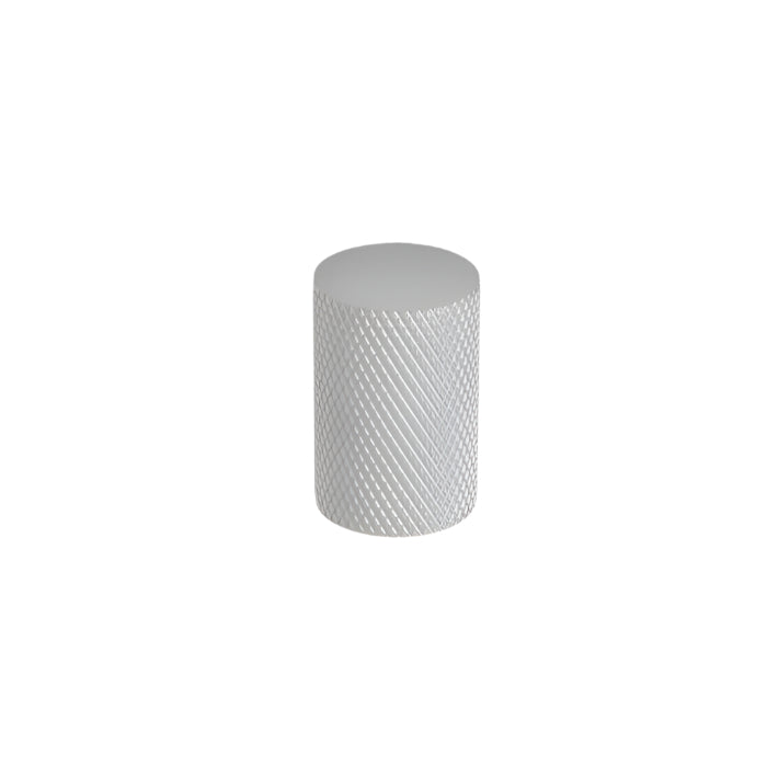 Richelieu 3060 knurled cylindrical cabinet knob in aluminum finish