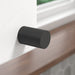 Richelieu 3060 matte black cabinet knob installed on white drawer front