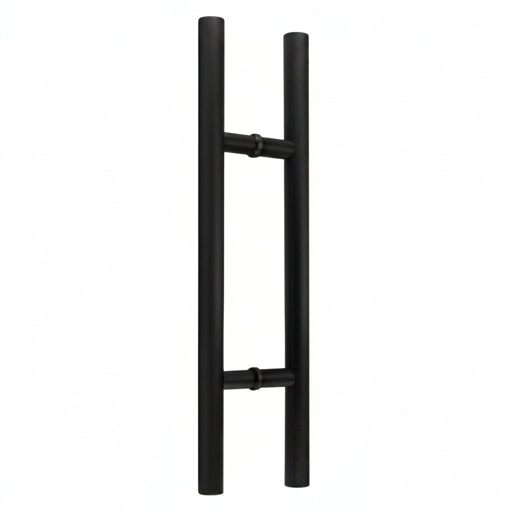 Front view of the Richelieu 32 mm back-to-back ladder pull handle in Matte Black 